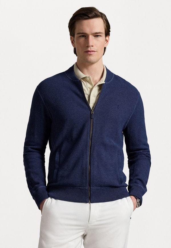 KNIT COTTON FULL-ZIP SWEATER - Zip-up sweatshirt