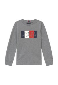 Tommy Hilfiger GLOBAL STRIPE GRAPHIC - Pitkähihainen paita - grey