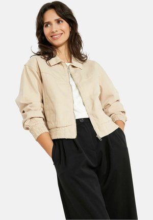 CROPPED ZIP  - Suvejakk - lt beige