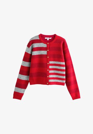 Next, Cardigan - red grey multi stripe