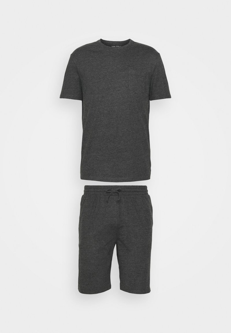 Pier One Conjunto de pijama - mottled dark grey