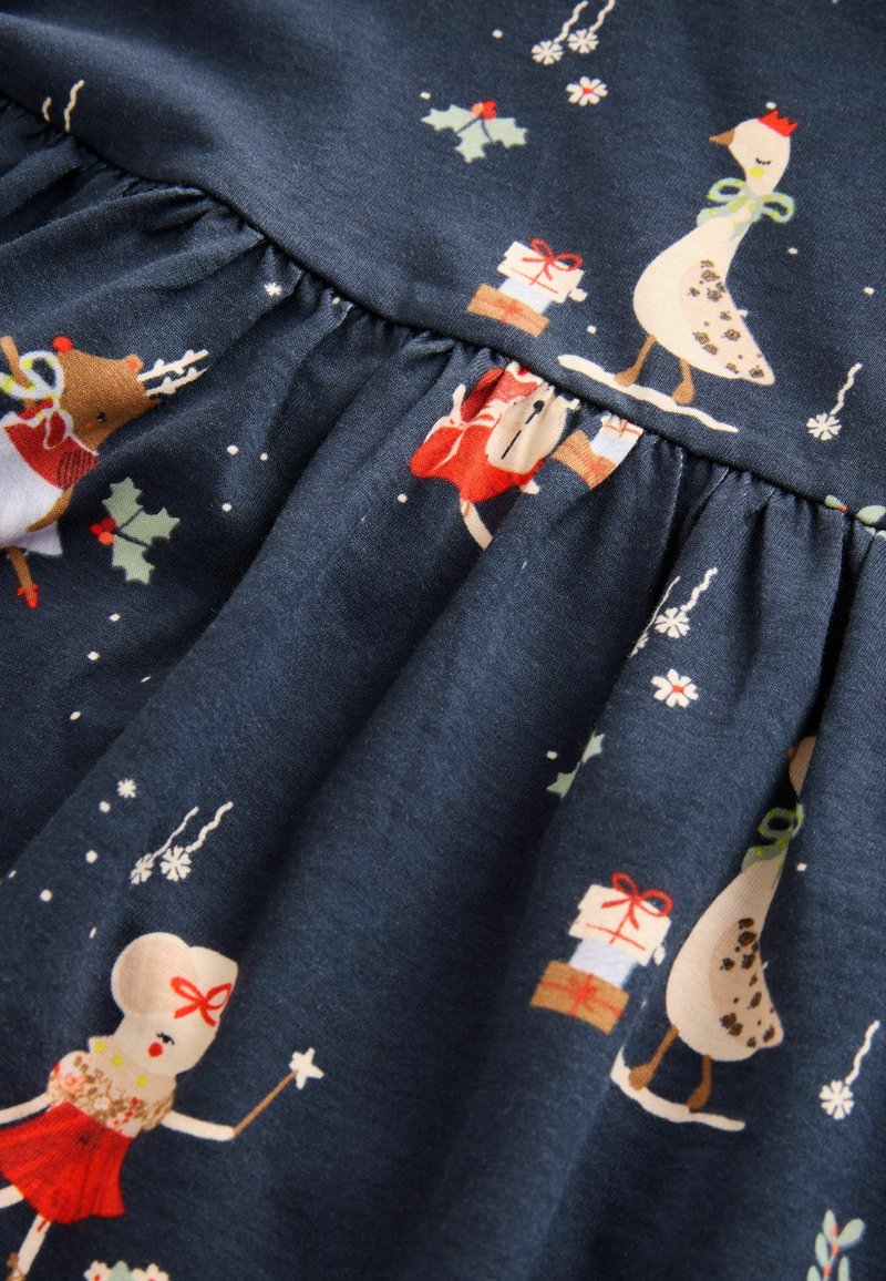Next CHRISTMAS REGULAR FIT - Jersey dress - navy blue/blue - Zalando