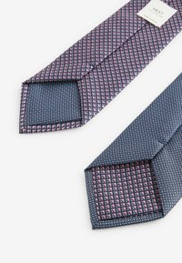 Next TEXTURED WITH 2 PACK REGULAR - Krawatte - pink navy blue