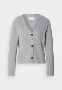 Marc O'Polo CARDIGAN LONGSLEEVE V NECK - Kardiganas - soft stone melange