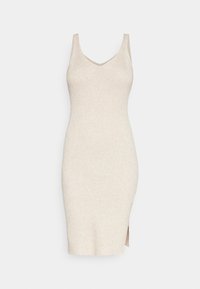 ONLLINA SLIT DRESS - Strickkleid - birch detail/melange