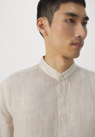 120% Lino LONG SLEEVE MEN SLIM FIT - Ing - safari soft fade