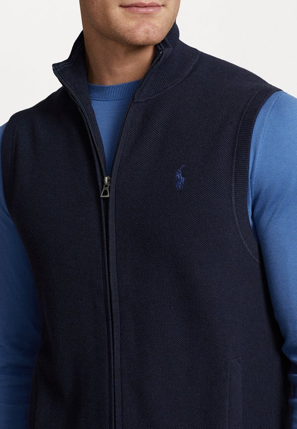 COTTON FULL ZIP SWEATER VEST - Waistcoat2