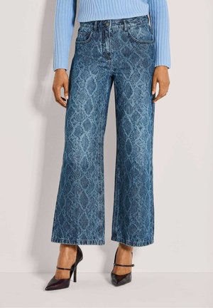 MIT ORNAMENT-PRINT - Wide leg - blue