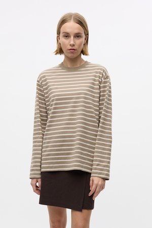 KULLA - Langarmshirt - beige/white