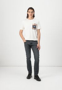 TOM TAILOR DENIM TTPIERS - Traperice ravnih nogavica - used dark stone grey denim
