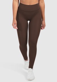 Smilodox SELINA HIGH WAIST YOGA SPORT - Leggings - braun