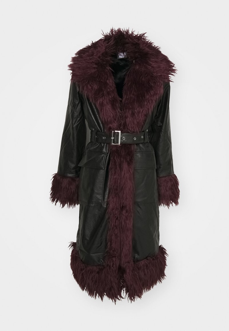 The Ragged Priest - URSULA LONGLINE COAT - Klassisk frakke - black/maroon, Forstør