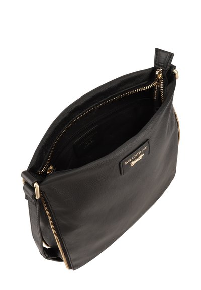 Sac Bandoulière Paul Costelloe En Cuir Noir - Neuf Avec étiquettes - Style Crossbody, Fermeture Aimant Et Boucle