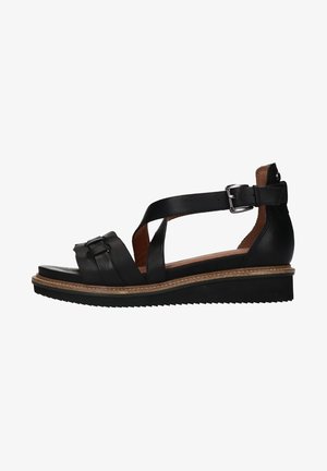 Manfield, Sandales compensées - black