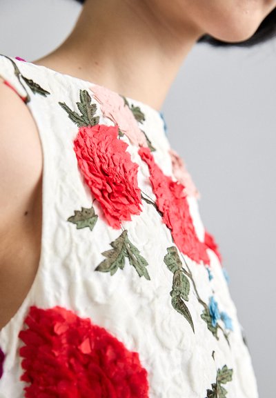 Erdem BOAT NECK COCKTAIL DRESS - Kokteilikleit/peokleit - winter white