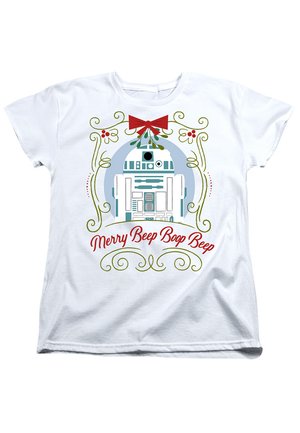 STAR WARS CHRISTMAS R2D2 MERRY BEEP BOOP BEEP - Print T-shirt - white