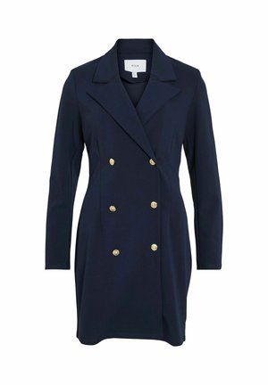 VILA VICLARA KURZES - Skjortekjole - navy blazer