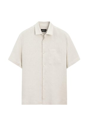 Massimo Dutti, 100% LINEN REGULAR FIT SHORT SLEEVE SHIRT - Chemise - beige