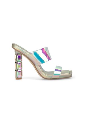 TRANSPARENTE CRISTAL - Heeled mules - dorado