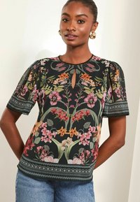 Lipsy FLUTTER SLEEVE SPOT REGULÄR - Bluse - black