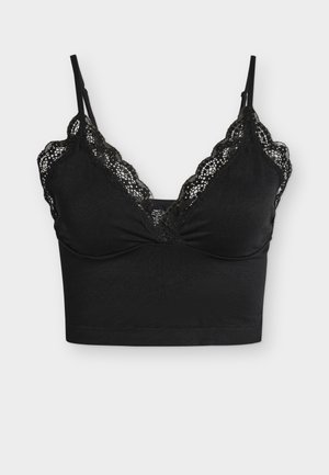 CARVICKY LACE SINGLET V-NECK ACC - Bluză de corp - black