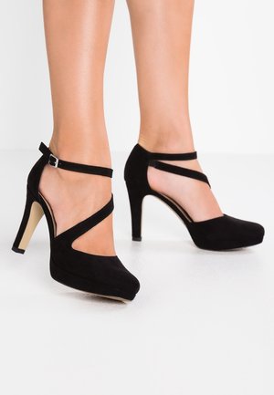 Højhælede pumps - black