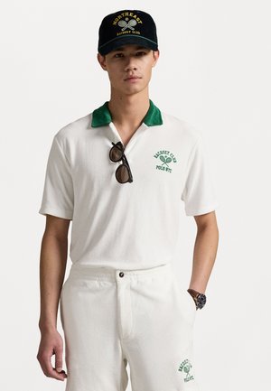 STANDARD FIT TERRY GRAPHIC POLO SHIRT - Poloskjorter - white