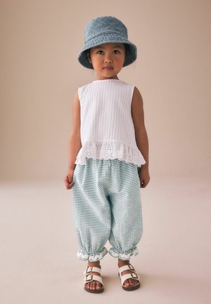Next, REGULAR FIT - BLOOMER PULLON TROUSERS  . - Stoffhose - blue ecru gingham