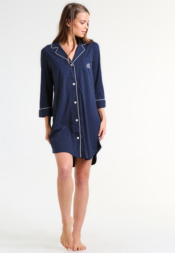 3/4 SLEEVE CLASSIC NOTCH COLLAR SLEEPSHIRT - Nightie4