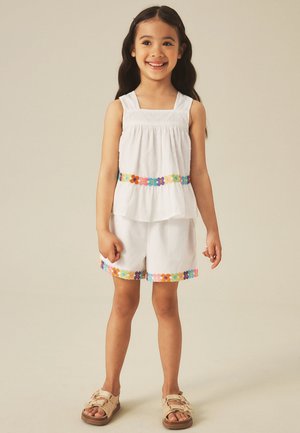 Little Bird, REGULAR FIT - RAINBOW TRIM CO-ORD SET . - Short - white dobby