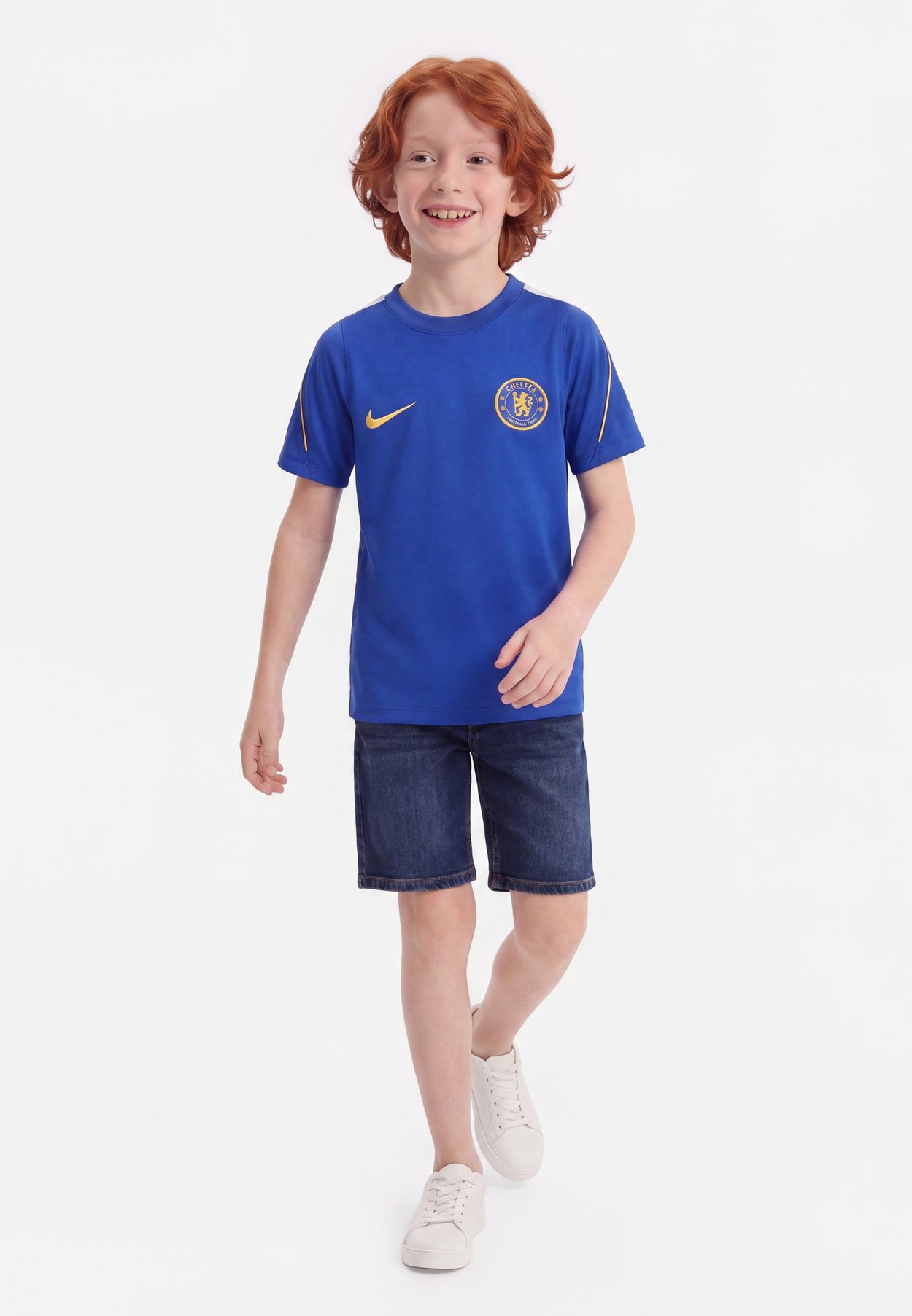 Nike CHELSEA LONDON CFC UNISEX - Sports T-shirt - bright blue/midwest gold- coloured/white