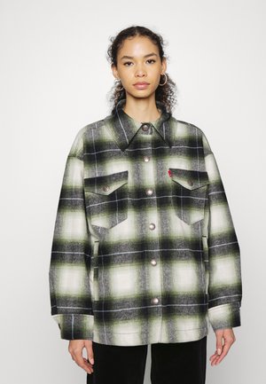 WOOL SHACKET - Kort kåpe / frakk - dark green