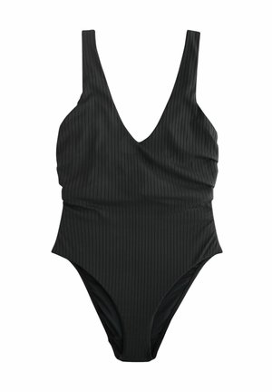 PLUNGE WIRED TUMMY CONTROL - Plavky - black rib