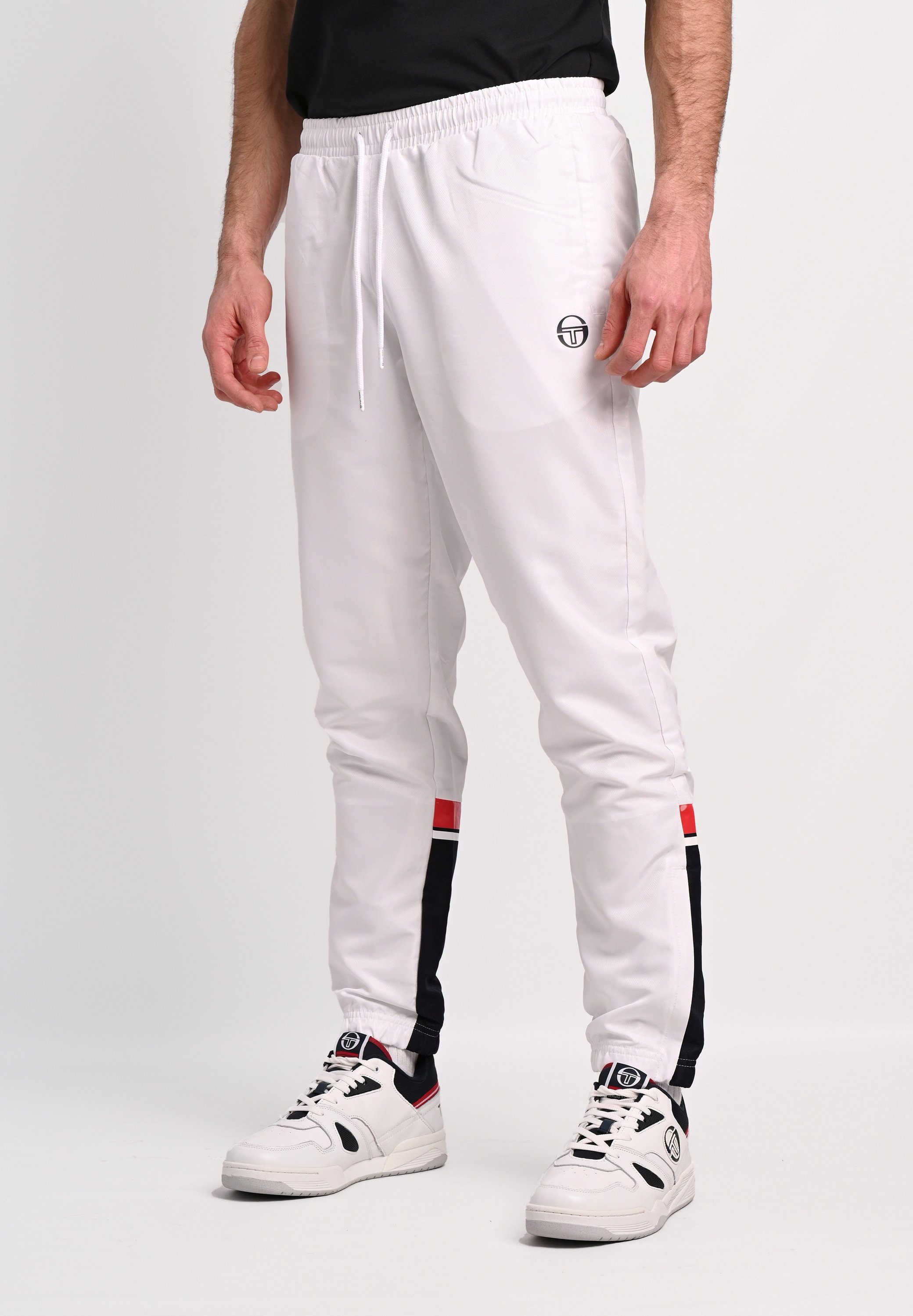 Sergio Tacchini ALMOND - Pantaloni sportivi - blanc/ tango red/bianco -  Zalando