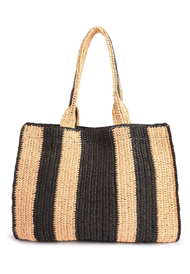 Next STRAW SHOPPER BAG Shopping Bag natural black stripe/beige