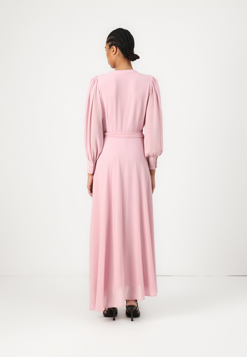 strapless open back dress Bella Off-Shoulder Maxi Dress Pink