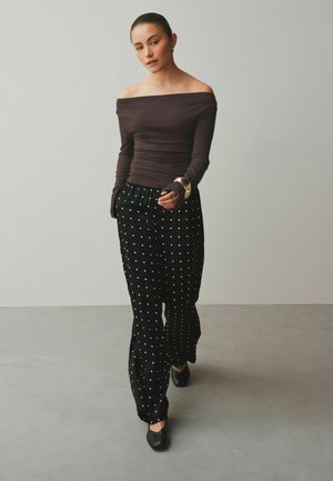 SOFT TOUCH SLINKY DRAPE - Langærmet T-shirt - chocolate brown