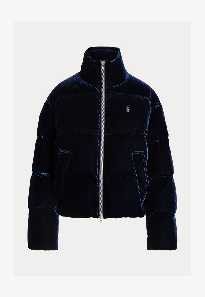 Polo Ralph Lauren VELVET QUILTED DOWN JACKET - Untuvatakki - navy