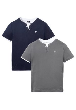 2 IN 1 KURZARM 2ER PACK - T-shirt imprimé - blue
