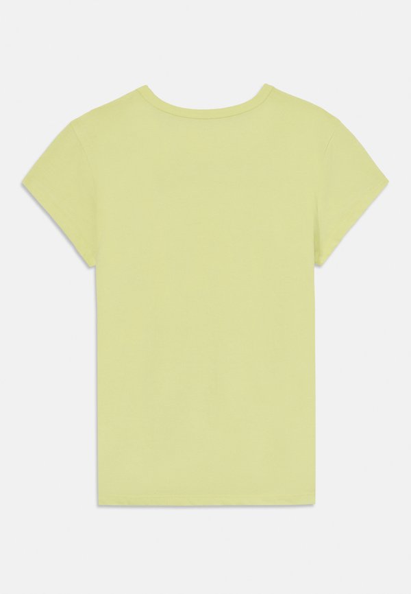 LOGO SIDE RUCHED TEE GIRLS - Print T-shirt - citron2