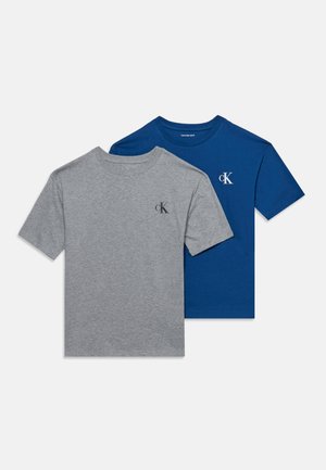 Calvin Klein Jeans 2-PACK MONOGRAM TOP SS UNISEX  - Βασικό μπλουζάκι - gryhtr / estateblue