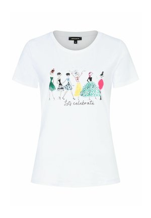 T-shirt med print - white