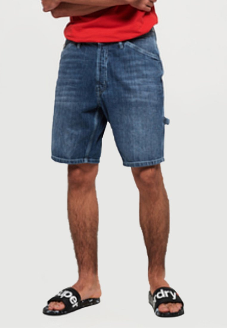 Superdry EARL WORKER - Denim shorts 
