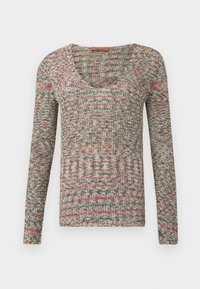 V NECK SWEATER - Pulover - red/green