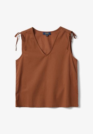 OVS, V-NECK BLOUSE - Blouse - brown