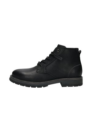 Schnürstiefelette - schwarz