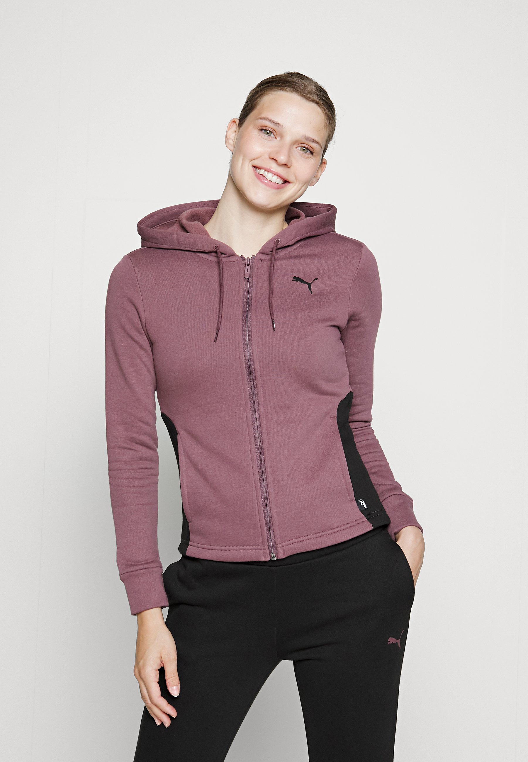 Puma CLASSIC HOODED TRACKSUIT - Tracksuit - dusty plum/purple - Zalando.de