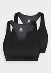 2 PACK MEDIUM SUPPORT SPORTS BRA WITH RACER BACK - Medium support sports bra - black