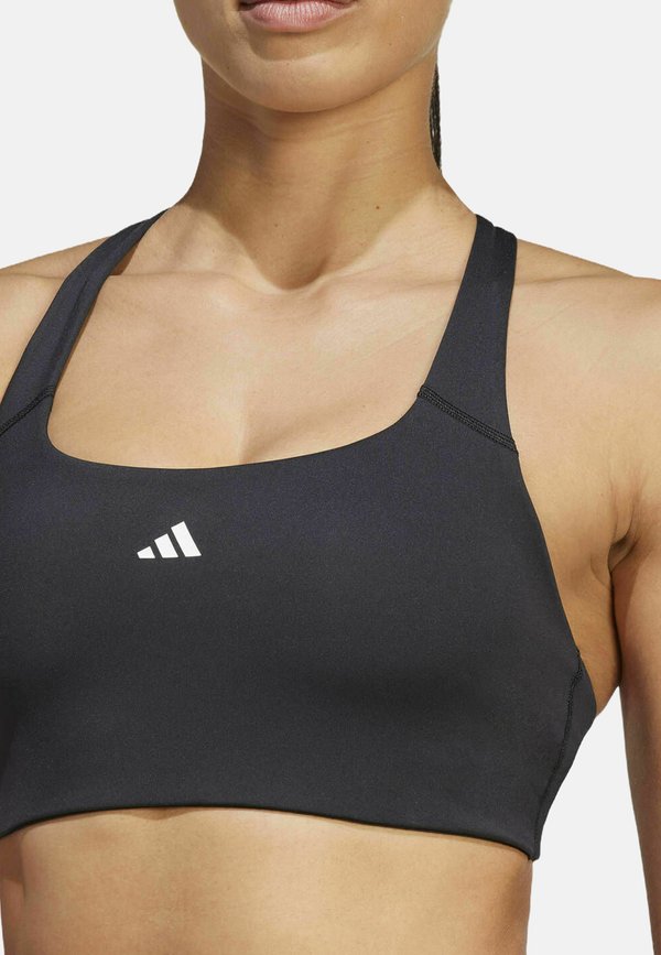 Sport-BH mit mittlerer Stützkraft - schwarz