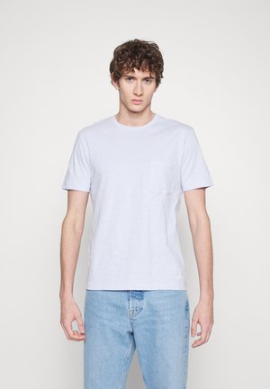 SHORT SLEEVE CREW NECK CHEST POCKET SMALL LOGO - T-shirt basic - light blue
